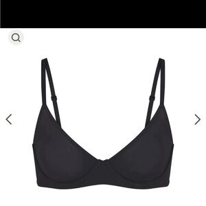 Skims Unlined Demi Black Women's Bra